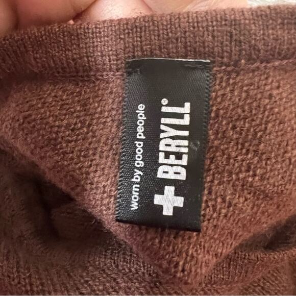 Beryll Cashmere Poncho Brown one size - Picture 4 of 5